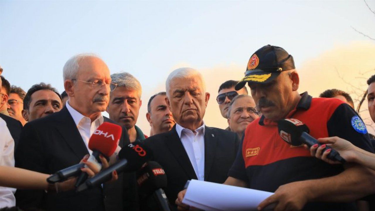Kılıçdaroğlu, Başkan Gürün'le yangın bölgesinde incelemelerde bulundu
