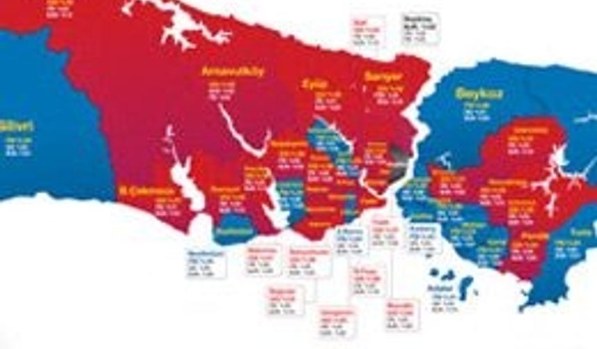 İstanbul'un taraftar haritası belli oldu